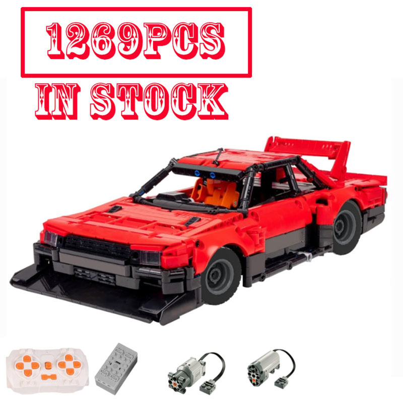 Vintage Collectible Model Cars - 1288ピース 80年代ヴィンテージJDMスポーツカー ビルディングブロック テクニックスタイル レトロシルエット レースカー