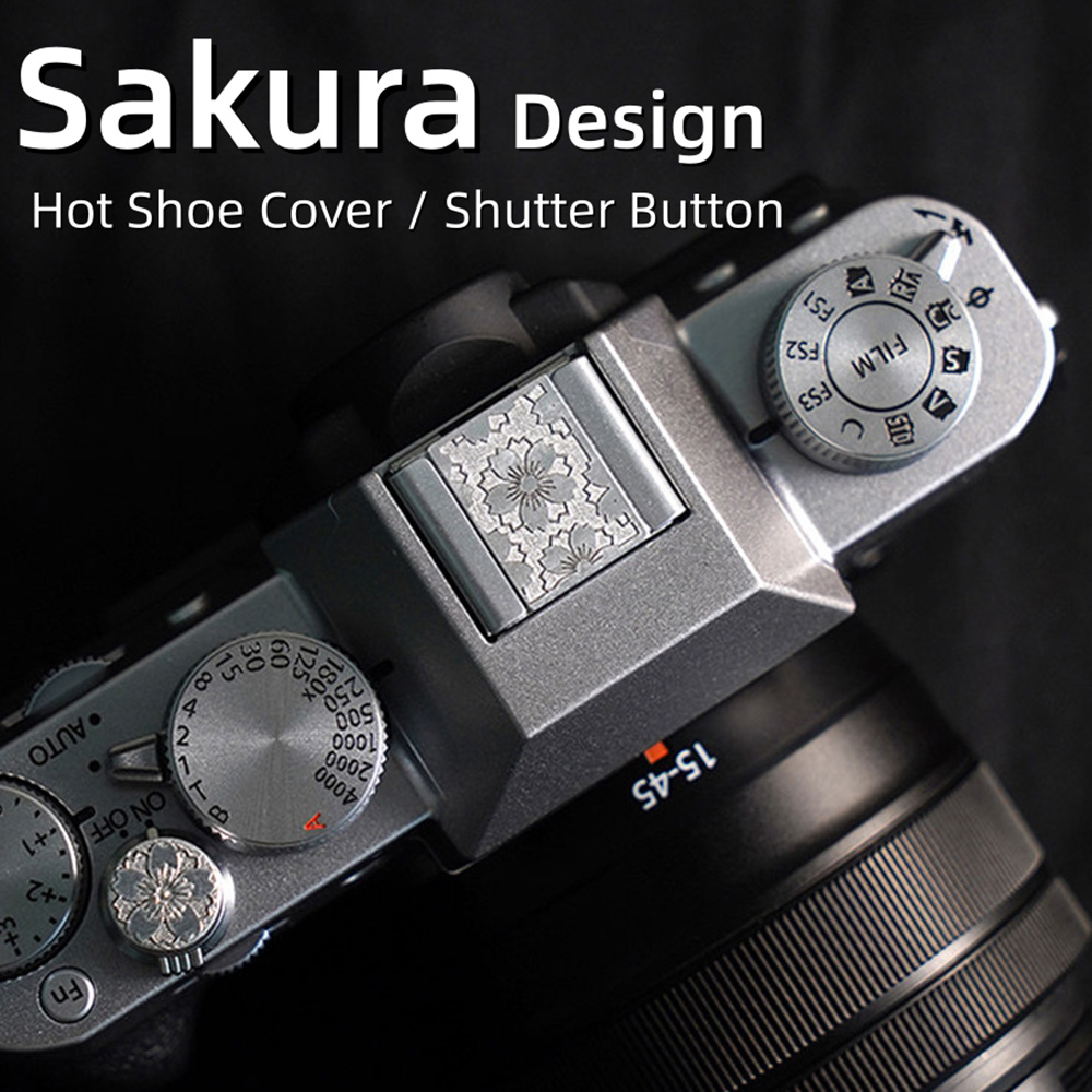 Lens Cap Vintage - メタルヴィンテージ桜ホットシューカバーボタンリリースボタン富士XT5 XT50 XT30 II XS20 XPRO2