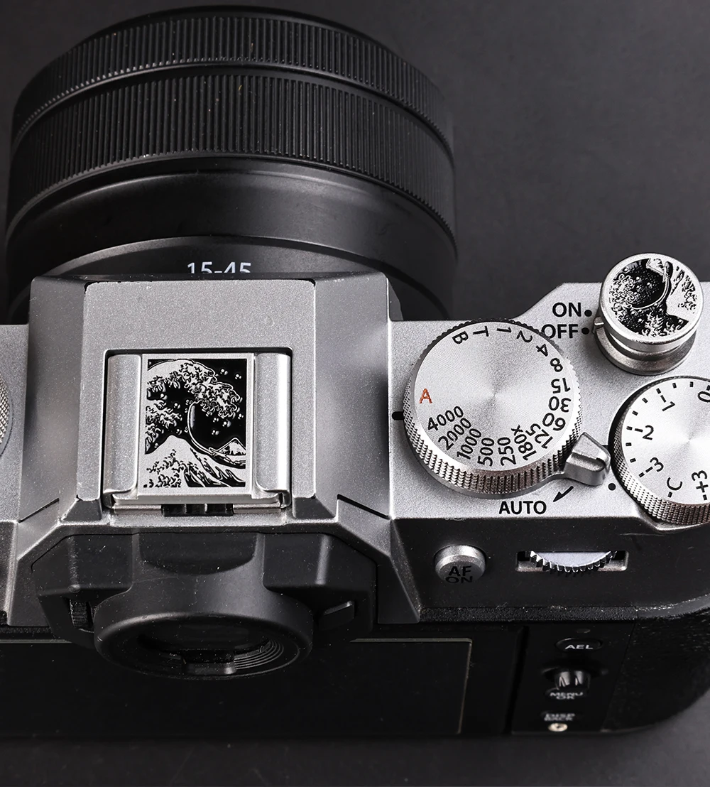 Lens Cap Vintage - アルミ合金ホットシューカバー & シャッターネジボタンセット富士フイルム XT2 XT3 XT10