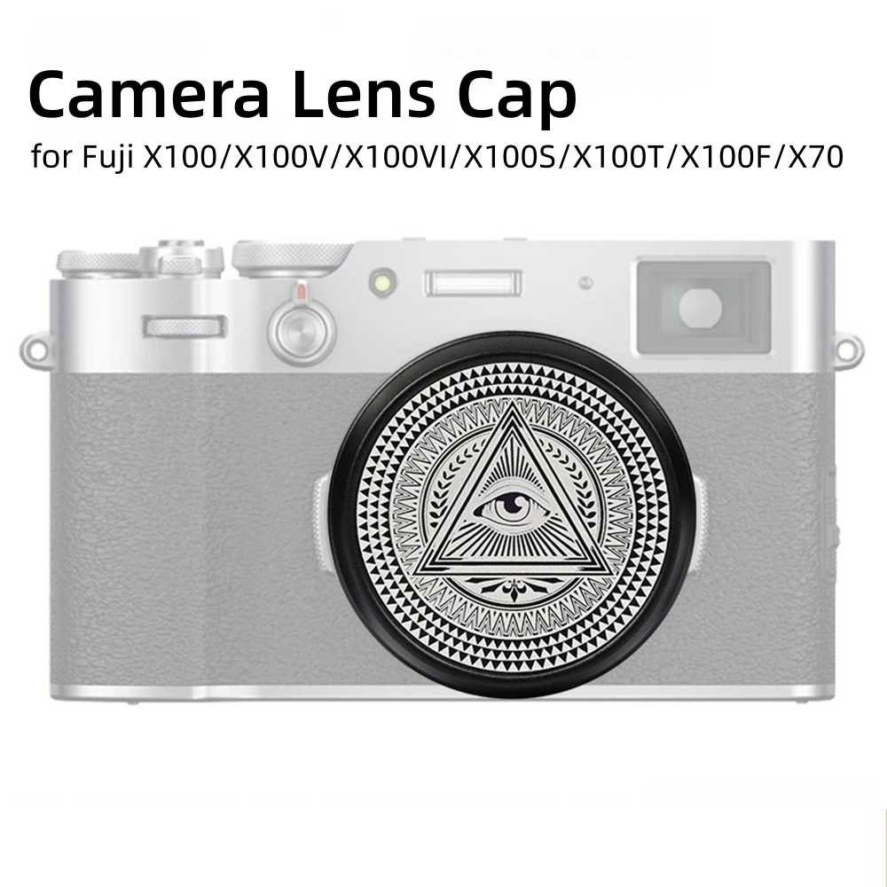 Lens Cap Vintage - ヴィンテージメタルカメラレンズキャップカメラフロントキャッププロテクターカバー富士フイルム X100 X100V X100VI X100F X100T