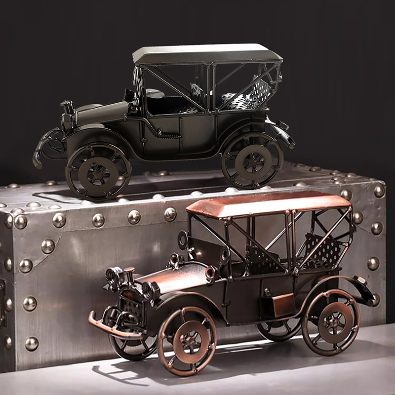 Vintage Collectible Model Cars - ヨーロッパスタイルのヴィンテージ合金古い車の模型装飾品クリエイティブ手作りミニチュア車両コレクションギフトおもちゃテーブル装飾