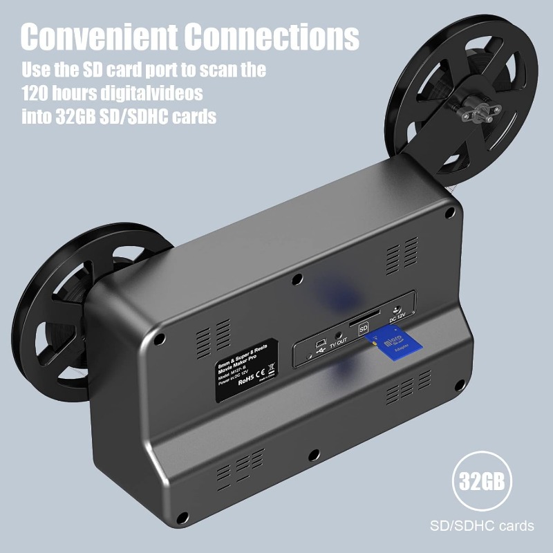 8mm＆スーパー8フィルムデジタル化コンバーター、2.4イン - Super 8 Film Reel のレビューと価格
