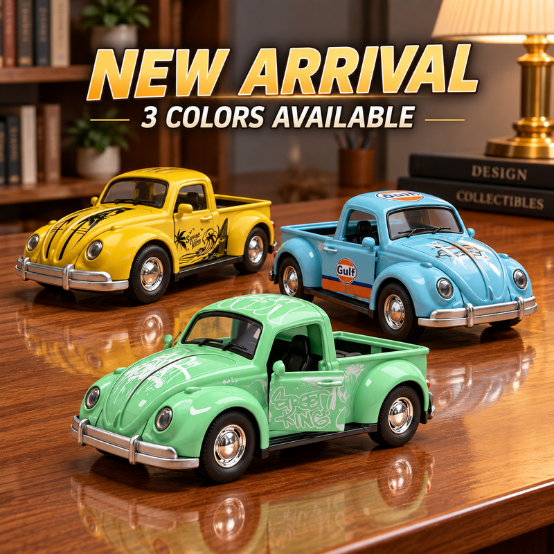 新商品：1/36スケールのビートル風ピックアップトラック、合 - Vintage Collectible Model Cars のレビューと価格