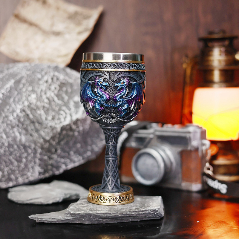 ヴィンテージゴシック ダブルドラゴン ゴブレットカップ ワイ - Collectible Vintage Wine のレビューと価格