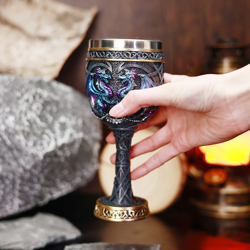 ヴィンテージゴシック ダブルドラゴン ゴブレットカップ ワイ - Collectible Vintage Wine のレビューと価格
