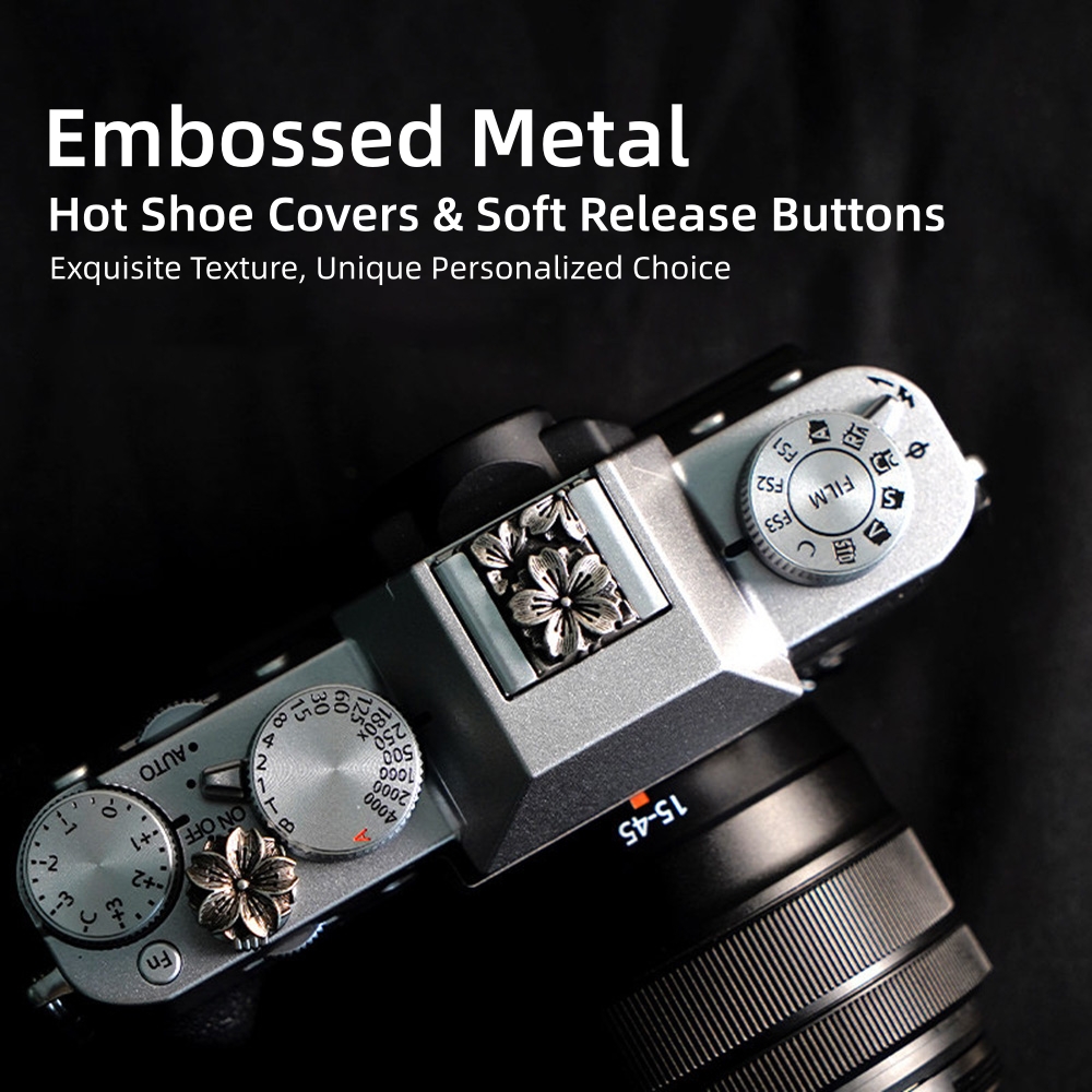 金属製カメラホットシューカバー ソフトシャッターボタン 富士 - Lens Cap Vintage のレビューと価格